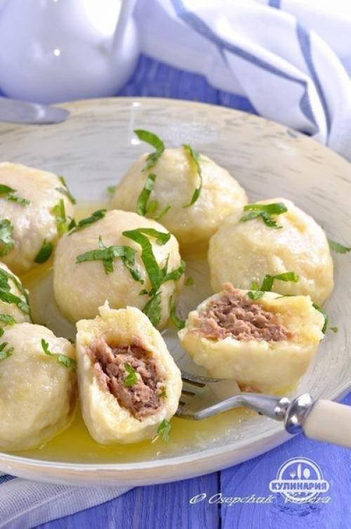 Картофельно - сырные ньокки, фаршированные мясом - вкуснятина. 07
