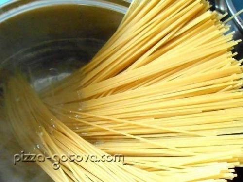 Паста с грибами и ветчиной. 06