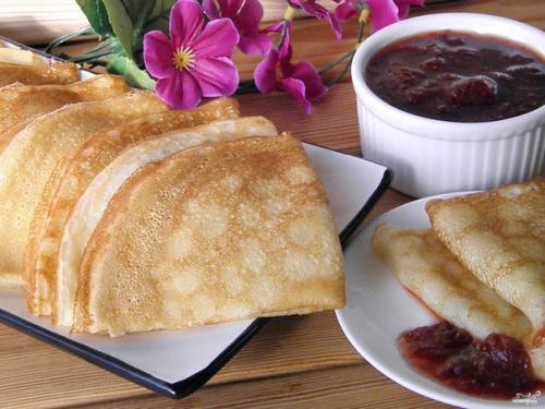 Заварные блины на молоке.