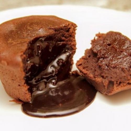 Шоколадные маффины с начинкой.