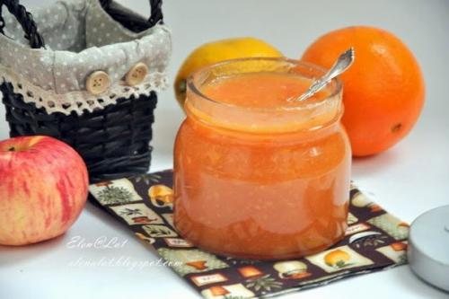 Яблочное повидло с апельсинами и лимоном в мультиварке.