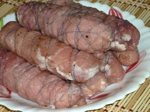 Мясные рулетики.  Ингредиенты: 04