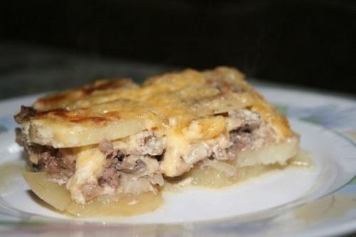 Мясная запеканка.   Просто вкусно.