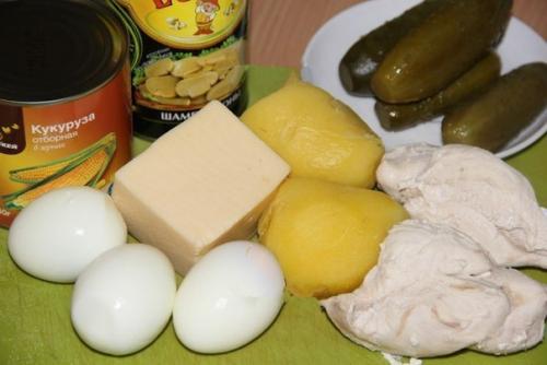 Салат Фантазия с курицей. 01