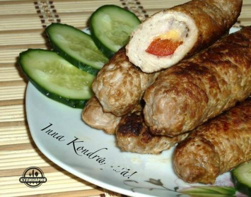 Мясные рулетики.  Ингредиенты: