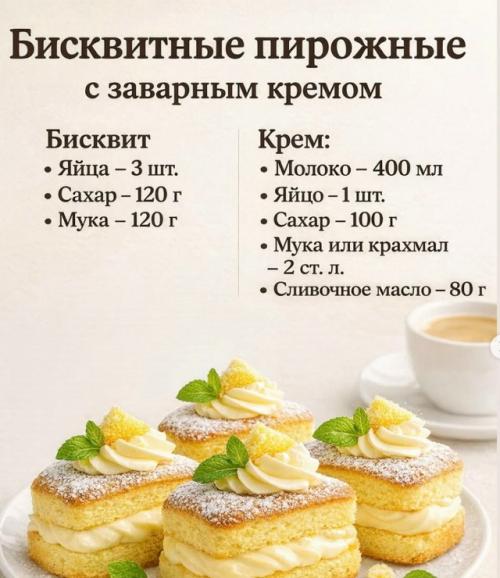Домашние пирожные, от которых невозможно оторваться! 

