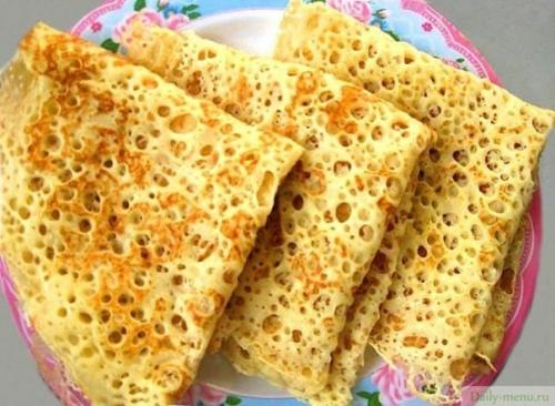 Ажурные блинчики на дрожжах. 01