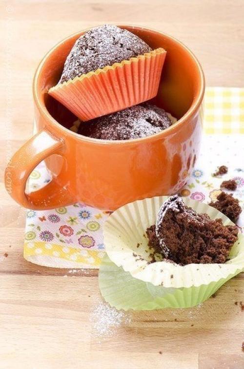 Быстрые шоколадные кексы без яиц.