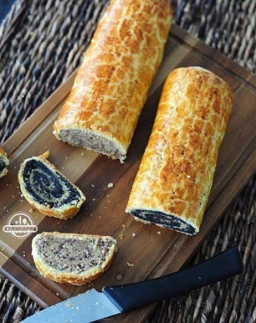 Рулеты с маком и орехами.