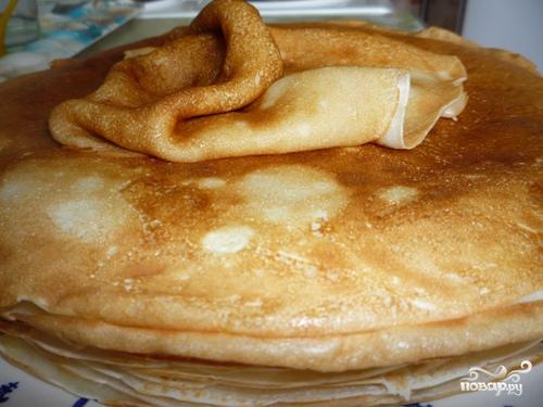 Нежные блинчики.  Перед вами рецепт приготовления нежных блинчиков. 05