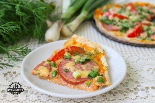 Эконом пицца на лаваше.