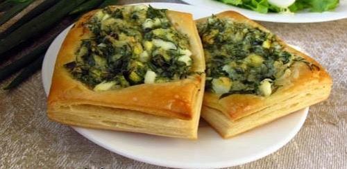 Ленивые пирожки из свежей зелени.