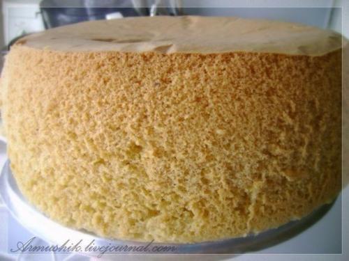 Высокий, нежный бисквит для торта (на плите). 02