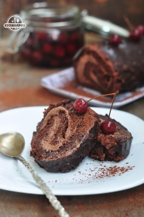 Шоколадный рулет. Вам потребуется: 01 Шоколадный рулет. Вам потребуется: 01