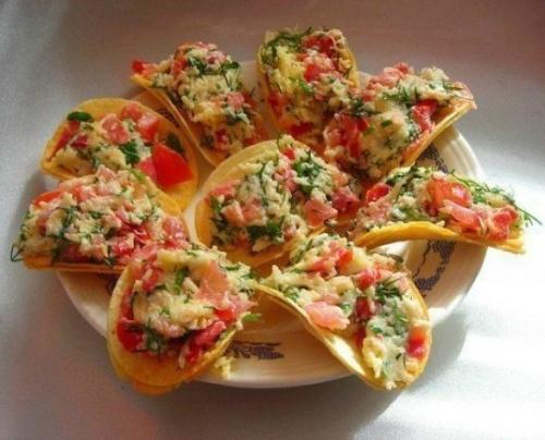 Простые закуски на чипсах. 04 Простые закуски на чипсах. 04