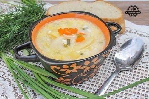 Суп из плавленых сырков.

