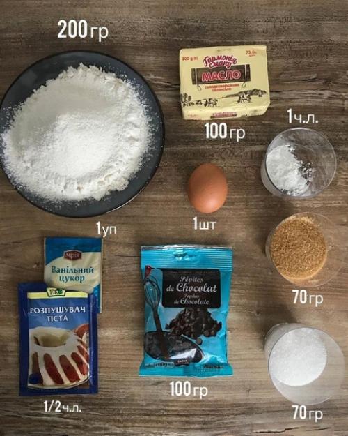 Американское печенье с шоколадной крошкой. 01