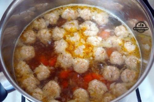 Суп с фрикадельками. 06