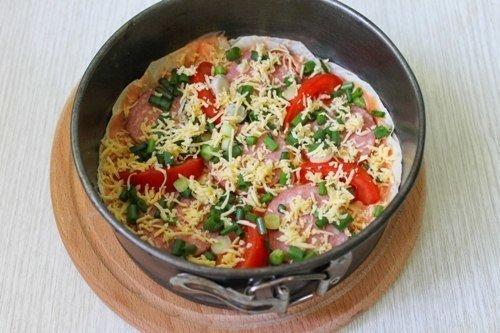 Эконом пицца на лаваше. 07