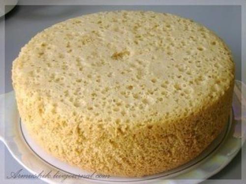 Высокий, нежный бисквит для торта (на плите). 05