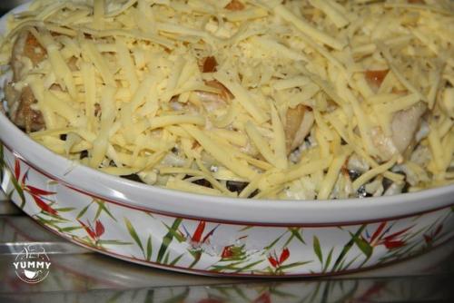 Куриные ножки с картошкой и грибами. 05