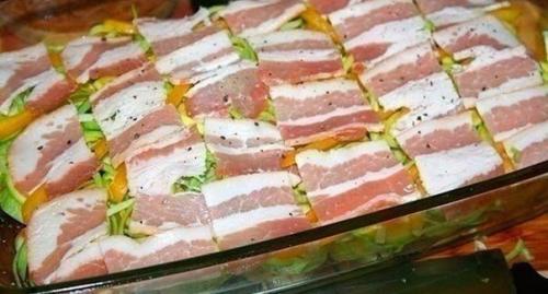 Картофель с беконом и кабачками. 02