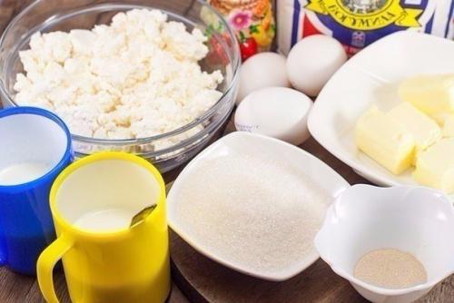 Нежная ватрушка.  Ингредиенты: 01