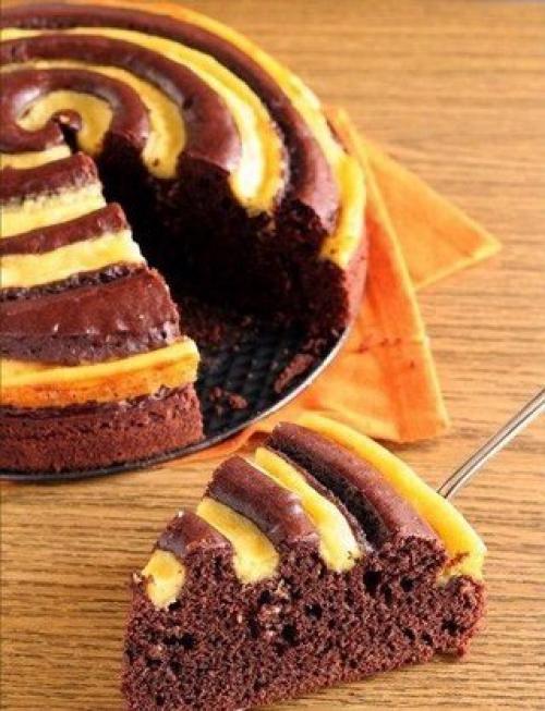 Шоколадный пирог с заварным кремом. 01 Шоколадный пирог с заварным кремом. 01