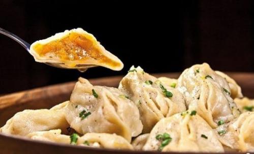 Манты с тыквой постные.