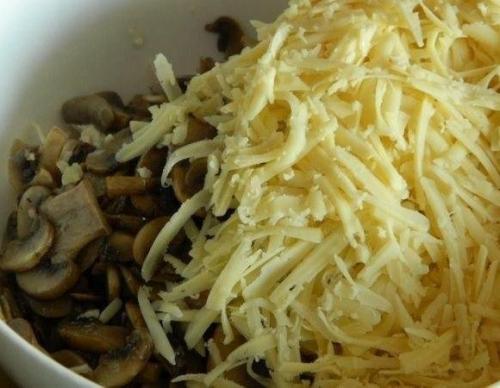 Грибной салат с курицей. 04