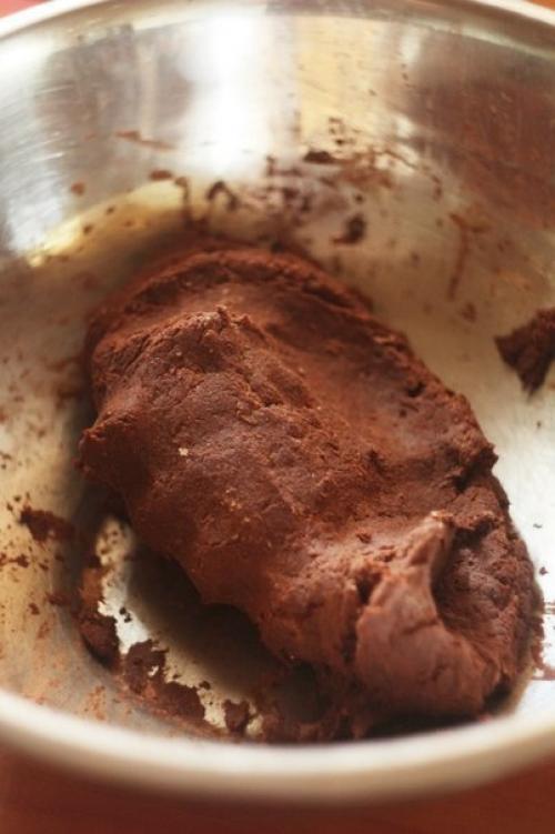 Шоколадное печенье с яблочным джемом. 03