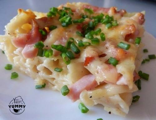 Макаронная запеканка Ленивая.