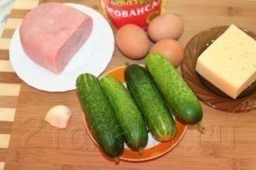 Салат неженка.  Ингредиенты: 01