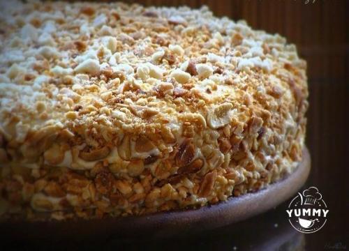 Арахисовый творожный торт. 02