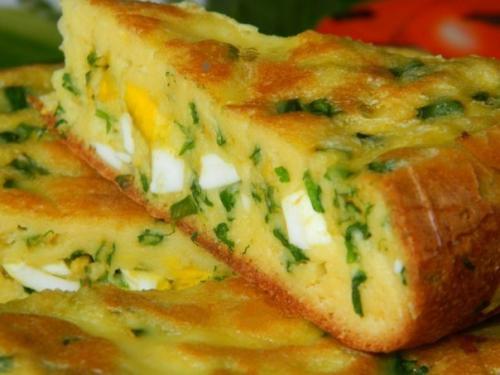 Пирог с яйцами и зеленым луком. 07