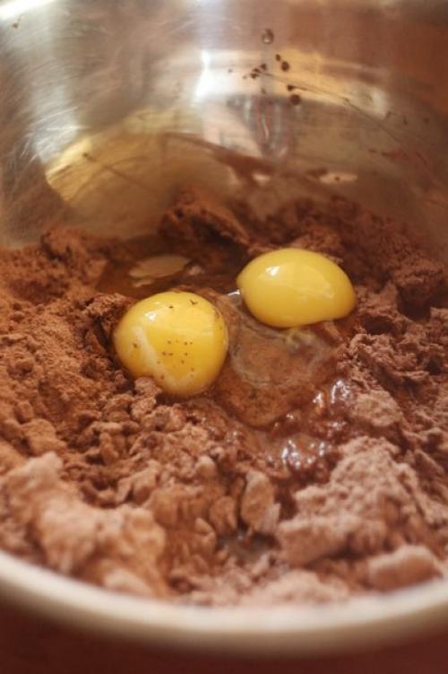 Шоколадное печенье с яблочным джемом. 02