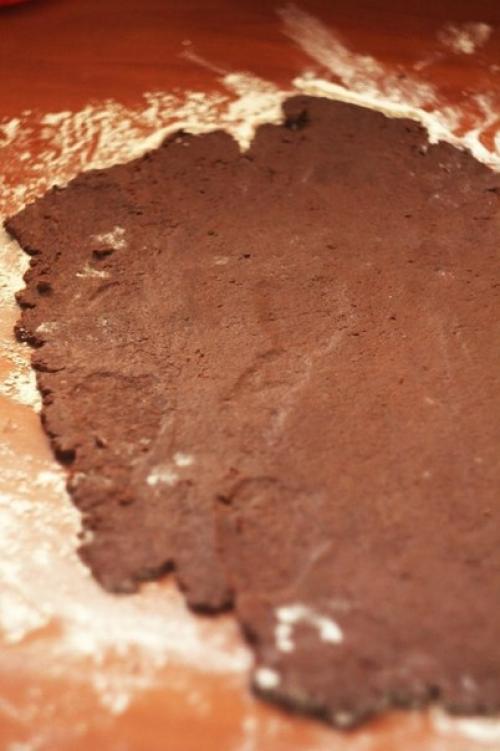 Шоколадное печенье с яблочным джемом. 04