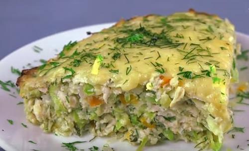 Запеканка из кабачков.