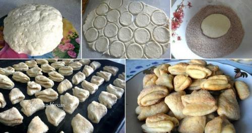 Ракушки из творожного теста.