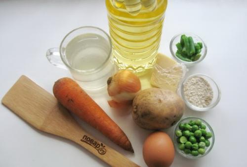 Овощной суп с сырными шариками. 01