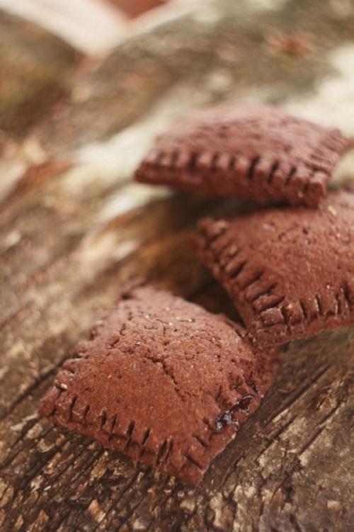 Шоколадное печенье с яблочным джемом. 01