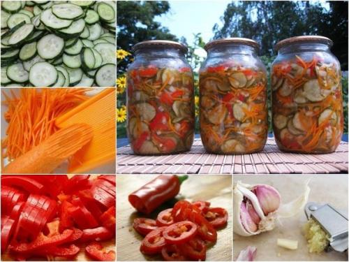 Салат Корейская Закуска из Огурцов с Морковью. Салат Корейская Закуска из Огурцов с Морковью.