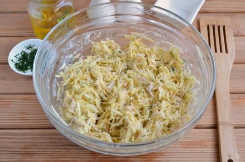 Супер вкусные драники с ветчиной и сыром. 04 Супер вкусные драники с ветчиной и сыром. 04