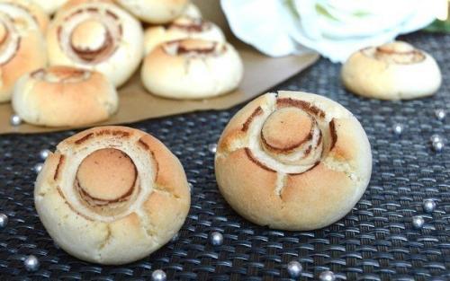 Печенье Грибочки.  Оригинальный рецепт приготовления ароматного печенья с добавлением крахмала. 04