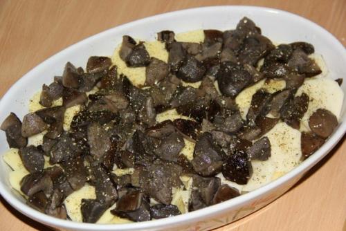 Куриные ножки с картошкой и грибами. 02