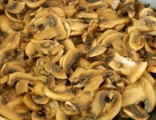 Грибной салат с курицей. 02