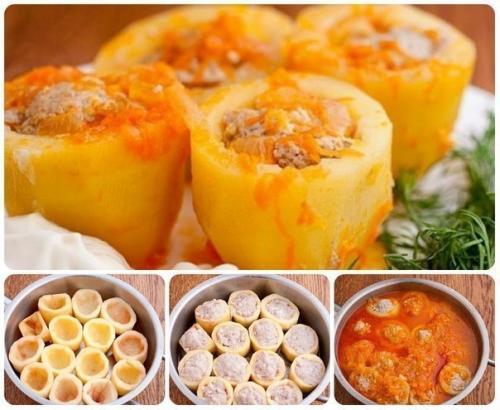 Пoтрясающая фаршированная картошечка.
