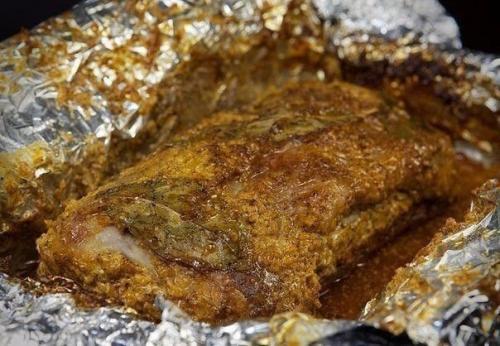 Свинина, запеченная с майонезом и специями. 07