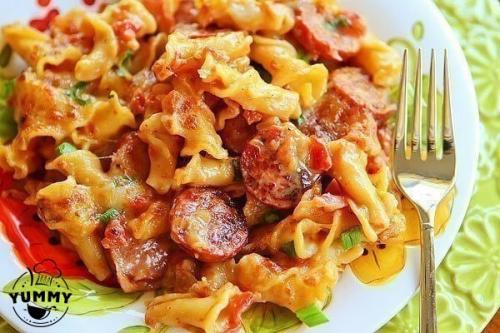 Паста с пряными колбасками. 05