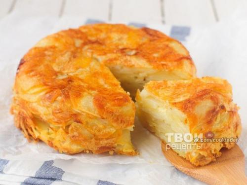 Картофельная запеканка с сыром.